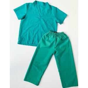 Natural Uniform Kids Doctor Dress Up Pretend Play Scrubs Top & Pants 2T - 3T